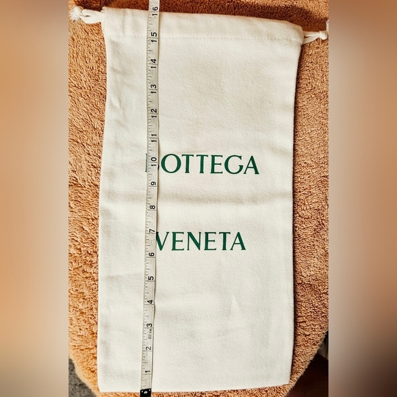 LG Bottega Veneta White Green Drawstring Dust Bag Wallet Shoe Cover Replacement - Picture 5 of 5